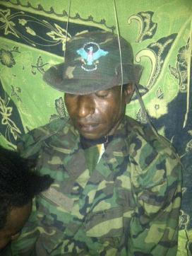 Hubertus Mabel's body being prepared for burial, late December 16, 2012 (photo: KNPB/ West Papua Media)