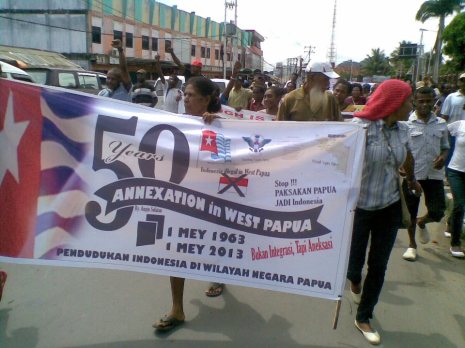 Demo in Jayapura, May 1 (photo: Dawn Treader)